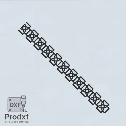 T018 Kenarlık Lazer kesim dxf Çizimi