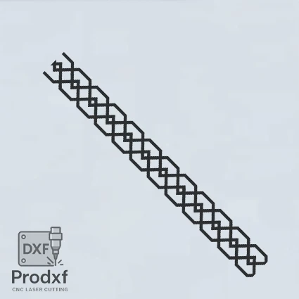 T019 Kenarlık Lazer kesim dxf Çizimi