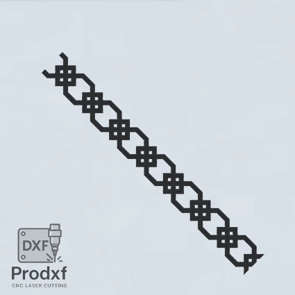 T026 Kenarlık Lazer kesim dxf Çizimi